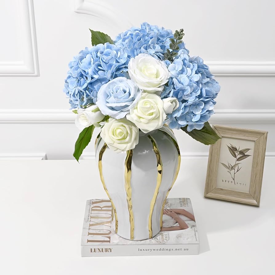 Amazon.com: Artflower 4Pcs Real Touch Hydrangea Artificial